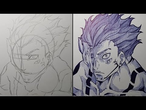 How To draw Ryoumen Sukuna True Form Step By Step - [Jujutsu Kaisen]