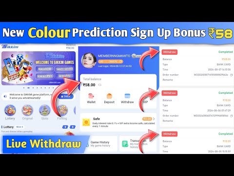 New Colour Prediction App Signup Bonus ₹58 🤑 || Best Color Game || Today Colour Prediction