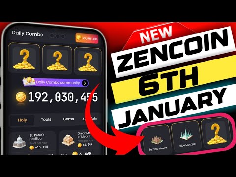 zen coin daily combo today 6 January | 6 January zen coin daily meditation today | zen coin #zencoin