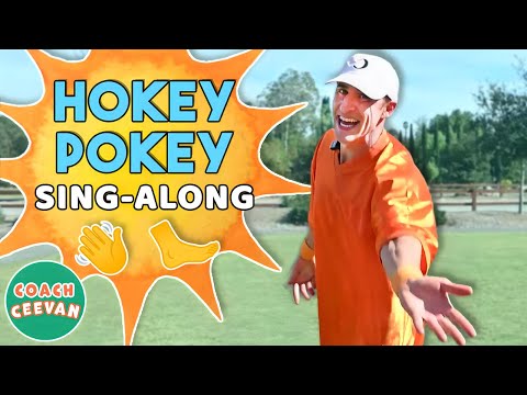 Hokey Pokey 🕺 Kids Singalong Song 🎶 Dance Party ✨  | Coach Ceevan