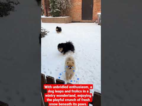 Dogs playing in snow / cute puppy dog dancing in snow/ puppy's playing #shorts #dog #puppy