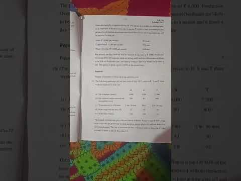 Paper 8 ||Cost Accounting||#intermediate #cma #cmainter #viralvideo #motivation #money #cmaexams #p8