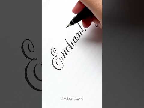 "Enchanting" Modern Brush Pen Calligraphy Quote #ASMR #letteringchallenge