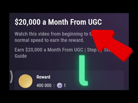 $20,000 A Month From UGC Tapswap Code || 7 October Tapswap video code