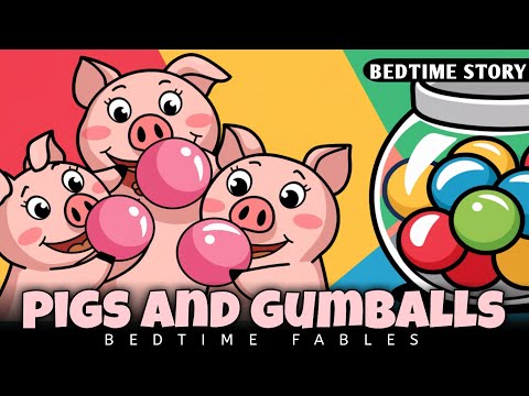 Three Little Pigs and Colorful Gumballs 🐷 | Bedtime Fables