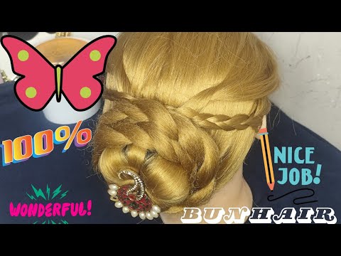 Beautiful Puff Bun With Twist Braid Hair Style||#youtuber #youtube #trending #viral#1000subscriber🤗👌