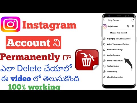 How To Delete Instagram Account Permanently 2023 | Telugu | Temporarily Deactivate Instagram Account