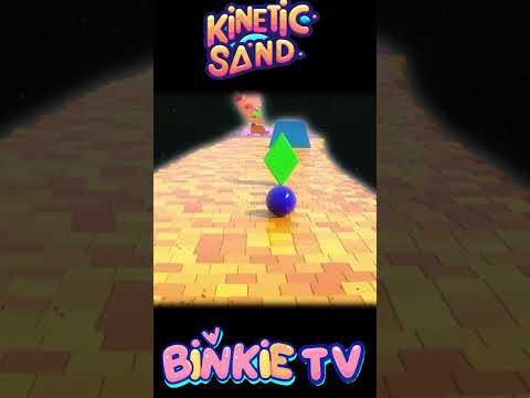 Destroy Shapes With Kinetic Sand Bowling Ball Jumping in Space Adventure  #kineticsand