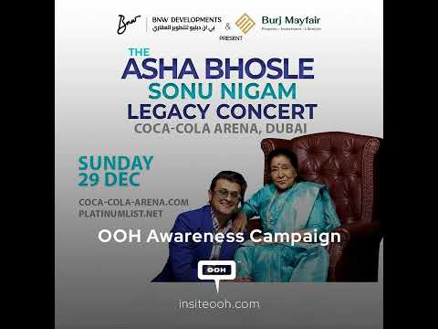 The Legends Asha Bhosle & Sonu Nigam Perform Live in Collab with BNW Developments & Burj Mayfair ...