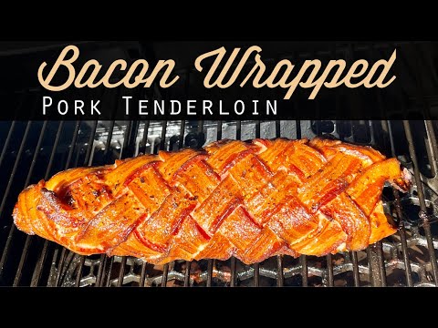 Bacon Wrapped Pork Tenderloin On Oklahoma Joe Rider DLX Smoker Grill