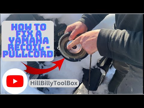 How to rewind the spring on a Yamaha recoil / pull start - Rope Rewinding -The HillBillyToolBox Way