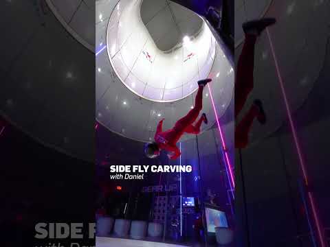 Side Fly Carving with Daniel! #indoorskydiving #iflyus #explore #skydiving