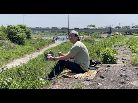 川沿いで酒🍺を飲む【ひとり酒】その壱　(京都　桂川編）