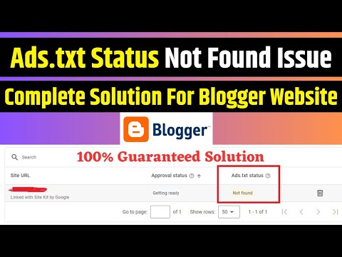 Ads txt Status not found | ads.txt status not found blogger