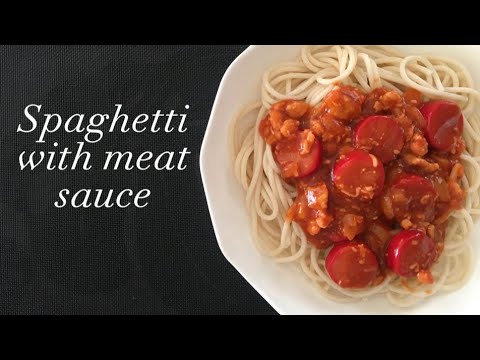 Pinoy Spaghetti with meat sauce