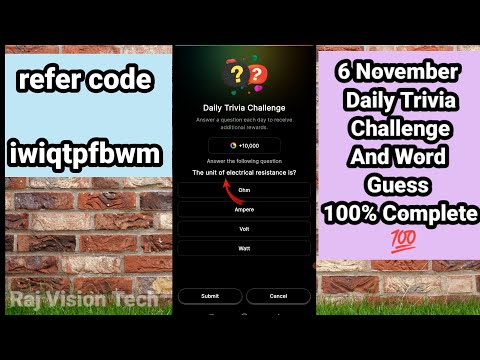 6 November Trivia Challenge And Word Guess Task Complete 💯✅ || Blovedapp Listing News || #blovedapp