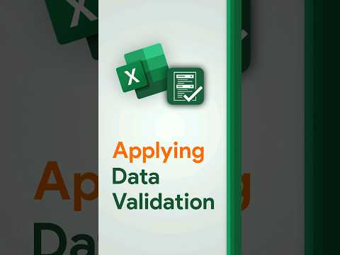 How to Use Data Validation in Excel [Quick Excel Tutorial]  #exceltutorial #datavalidation