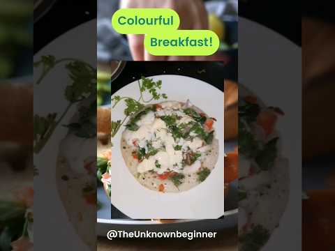 Veg cheese uttapam | Dosa veg Pizza | Quick yummy breakfast 😋 #recipe #short