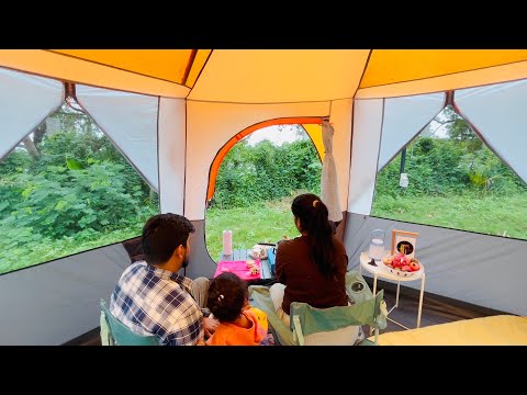 FIRST CAMPING WITH FAMILY NEAR NATIONAL PARK ! | BIRDS CHIRPING IN THE MORNING: RELAXATION THERAPY