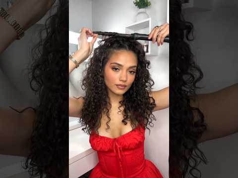 Easy half up curly hairstyle ❤️