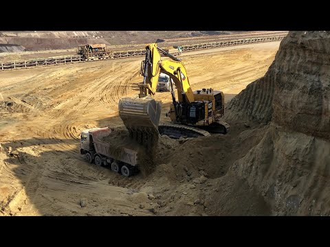 Caterpillar 6015B Excavator Loading Trucks With Two Passes - Sotiriadis Mining Works