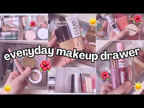 What's In My EVERYDAY MAKEUP DRAWER ☀️ shopping my stash for summer + makeup on the chopping block