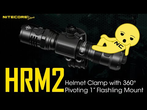 NITECORE HRM2 Helmet Clamp with Full 360° Swivel 1'' Flashlight Mount