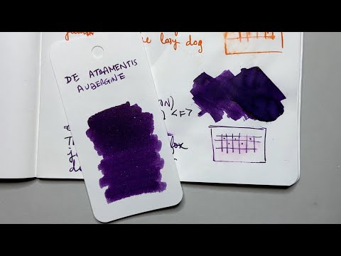 Inky Minutes De Atramentis Aubergine Fountain Pen Ink