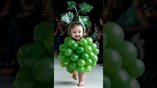 Fruit-Themed Fashion Show with Adorable Kids #KidsFashion #RunwayShow #AIArt #YouTubeShorts