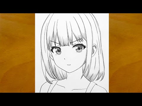 How to Draw an Anime Girl Step by Step || Easy Anime Drawing for Beginners