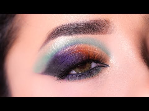 Colourful eye Makeup Tutorial || Cut crease eyeshadow Look || Shilpa