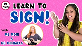 Learn To Sign | Auslan & Key Word Sign | Toddler Learning Video | Talking Toddler With Ms Moni