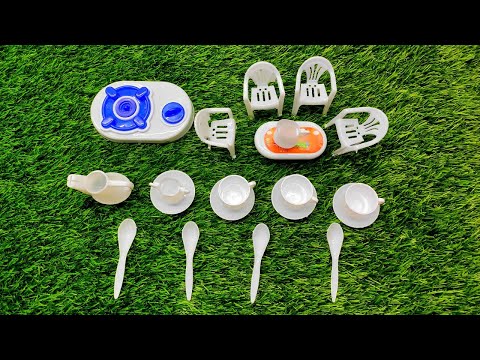 Diy Unboxing Amazing Kitchen Set ! Miniature plastic kitchen set ! @dolliyon @miniclay #vpafamily