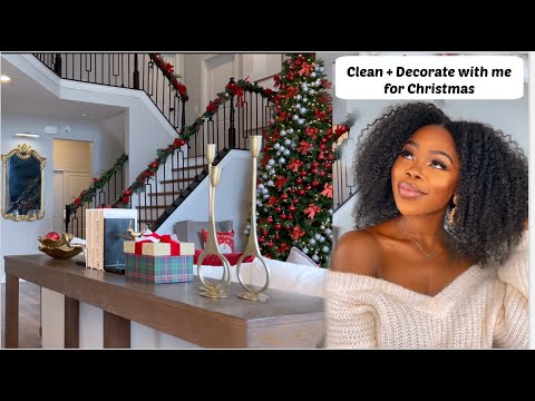 HUGE  DREAM LIVING ROOM TRANSFORMATION. Clean + decorate with me for CHRISTMAS