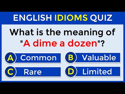 English Idioms Quiz | CAN YOU SCORE 30/30? #challenge 76