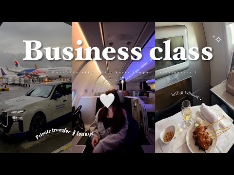 MALAYSIA AIRLINES BUSINESS CLASS 🤍 [Kuala Lumpur to Melbourne] ✈️ ||  Travel Vlog