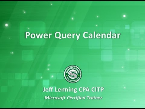 Power Query Calendar