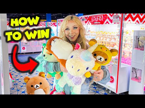 How to WIN Arcade Claw Machines!! (*SO MANY PRIZES!*)