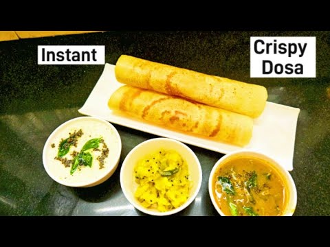 Instant Crispy Dosa Recipe/ 20 മിനിറ്റുകൊണ്ട് ഇൻസ്റ്റൻറ് ക്രിസ്പി ദോശ ഉണ്ടാക്കാംEp 414