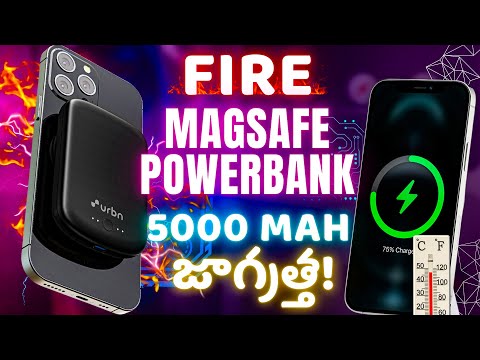 URBN 5000 mAh Premium Black Edition MagSafe Power Bank: Sleek and Powerful!