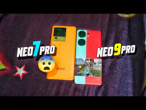 ⚡IQOO NEO 7 PRO vs IQOO NEO 9 PRO Full Gaming test in NEW MODE | 90 Fps + recording Battery drain ⚡