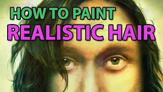 How to Paint REALISTIC HAIR - Digital Art Tutorial