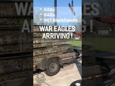 War Eagles Arriving!  A full truckload 548s, 648s, & 961 Blackhawks just in time for the season!