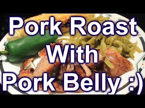 Bone In Pork Roast ~ Oven Baked ~ w/ Crunchy fat chewing...