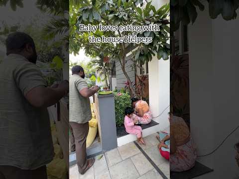 Baby eating with house staff #telugushorts #vlogstelugu #teluguvideos #teluguvlogs #vlog #foodvlog