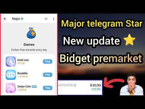 Major telegram star ⭐ || New update | bidget premarket | Major bot Bangla