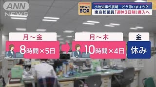 東京都職員「週休3日」導入へ　社会への広がりは？街の声は？【スーパーJチャンネル】(2024年12月4日)