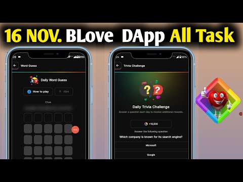 16 Nov Blove Dapp Trivia challenge & words guess combo | BLove  Daily Activity Today, crypto mining