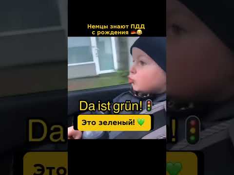 Одно из самых милых видео! Малыш учит папу водить по-немецки  #немецкий #германия #мем #факты #юмор