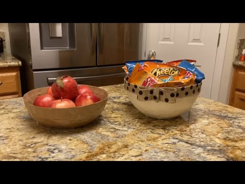 How to make #Bowls out of #paper bags 😊♻️